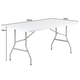 Folding Plastic Portable Table-White ( 1.8 Meter )